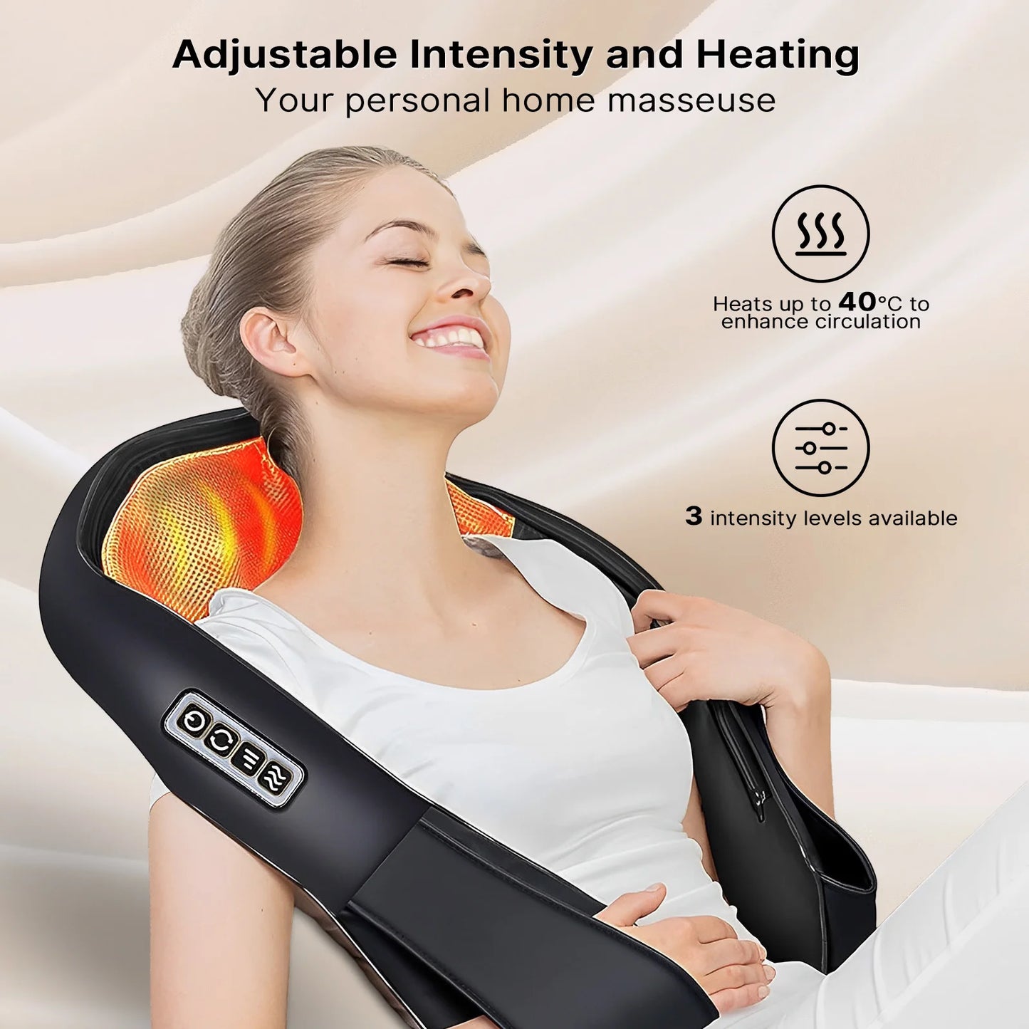 Nolyria Heated Shiatsu Back and Neck Massager
